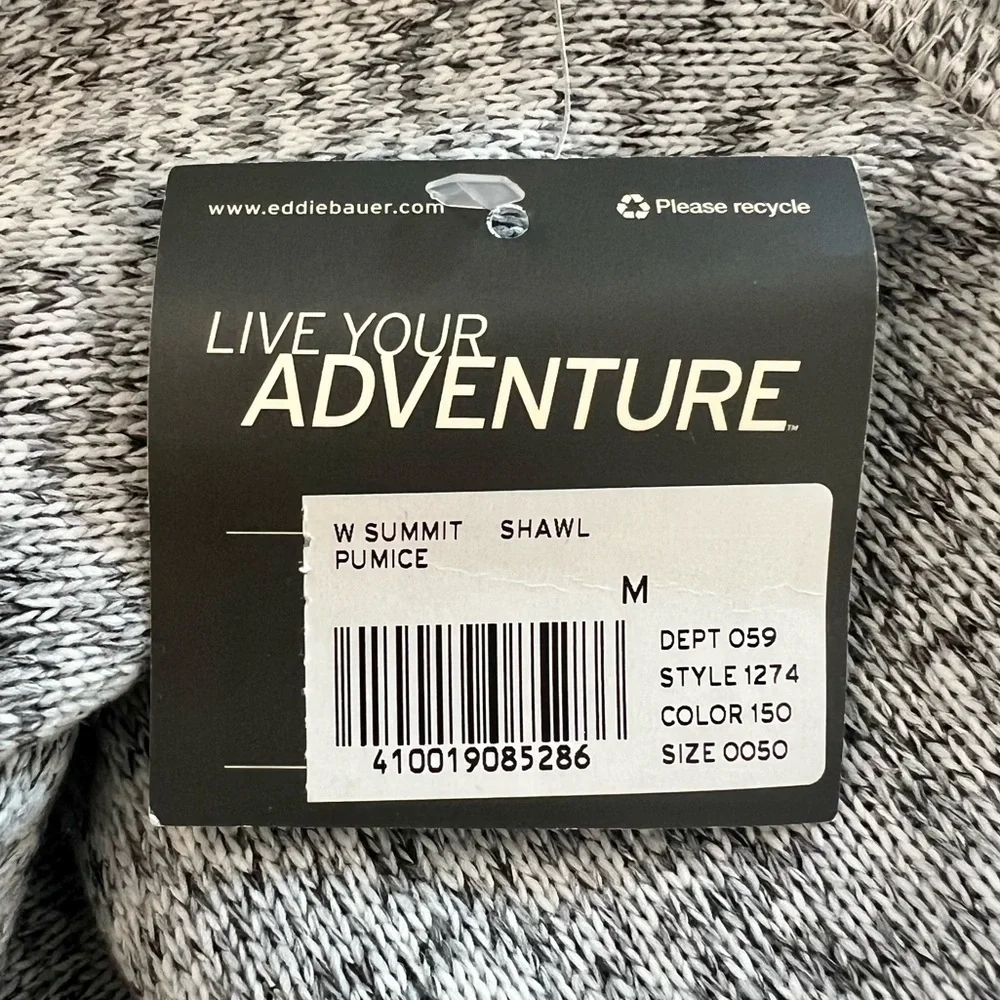 NWT Eddie Bauer Fleece Sweatshirt Knit Pullover Gray - Picture 3 of 3